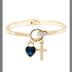 Gold-plated bracelet with Swarovski elements